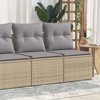 Thumbnail for 4-tlg. Garten-Sofagarnitur mit Kissen Beige Poly Rattan Akazie
