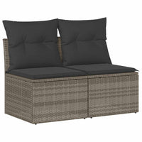 Thumbnail for 4-tlg. Garten-Sofagarnitur mit Kissen Hellgrau Poly Rattan