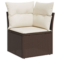 Thumbnail for 4-tlg. Garten-Sofagarnitur mit Kissen Braun Poly Rattan