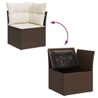 Thumbnail for 4-tlg. Garten-Sofagarnitur mit Kissen Braun Poly Rattan