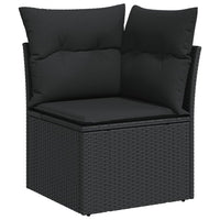 Thumbnail for 5-tlg. Garten-Sofagarnitur mit Kissen Schwarz Poly Rattan