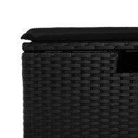 Thumbnail for 5-tlg. Garten-Sofagarnitur mit Kissen Schwarz Poly Rattan