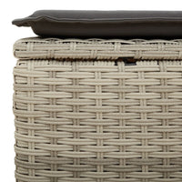 Thumbnail for 5-tlg. Garten-Sofagarnitur mit Kissen Hellgrau Poly Rattan