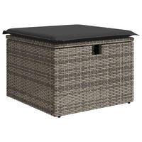 Thumbnail for 6-tlg. Garten-Sofagarnitur mit Kissen Grau Poly Rattan