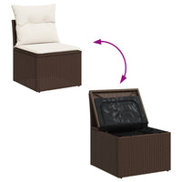 Thumbnail for 6-tlg. Garten-Sofagarnitur mit Kissen Braun Poly Rattan