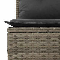 Thumbnail for 7-tlg. Garten-Sofagarnitur mit Kissen Grau Poly Rattan