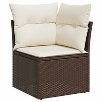 Thumbnail for 7-tlg. Garten-Sofagarnitur mit Kissen Braun Poly Rattan