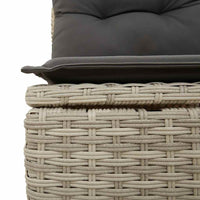 Thumbnail for 8-tlg. Garten-Sofagarnitur mit Kissen Hellgrau Poly Rattan