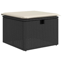 Thumbnail for 6-tlg. Garten-Sofagarnitur mit Kissen Schwarz Poly Rattan