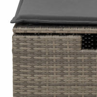 Thumbnail for 6-tlg. Garten-Sofagarnitur mit Kissen Grau Poly Rattan