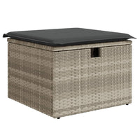 Thumbnail for 6-tlg. Garten-Sofagarnitur mit Kissen Hellgrau Poly Rattan