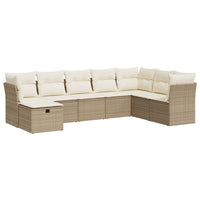 Thumbnail for 8-tlg. Garten-Sofagarnitur mit Kissen Beige Poly Rattan