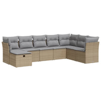 Thumbnail for 8-tlg. Garten-Sofagarnitur mit Kissen Beige Poly Rattan