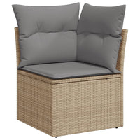 Thumbnail for 8-tlg. Garten-Sofagarnitur mit Kissen Beige Poly Rattan