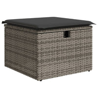 Thumbnail for 8-tlg. Garten-Sofagarnitur mit Kissen Grau Poly Rattan