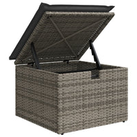 Thumbnail for 8-tlg. Garten-Sofagarnitur mit Kissen Grau Poly Rattan