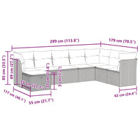Thumbnail for 8-tlg. Garten-Sofagarnitur mit Kissen Braun Poly Rattan