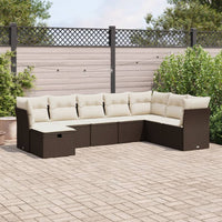 Thumbnail for 8-tlg. Garten-Sofagarnitur mit Kissen Braun Poly Rattan