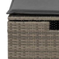 Thumbnail for 4-tlg. Garten-Sofagarnitur mit Kissen Grau Poly Rattan