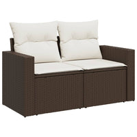 Thumbnail for 4-tlg. Garten-Sofagarnitur mit Kissen Braun Poly Rattan