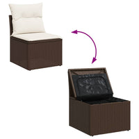 Thumbnail for 4-tlg. Garten-Sofagarnitur mit Kissen Braun Poly Rattan