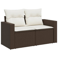 Thumbnail for 5-tlg. Garten-Sofagarnitur mit Kissen Braun Poly Rattan