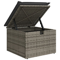 Thumbnail for 6-tlg. Garten-Sofagarnitur mit Kissen Grau Poly Rattan