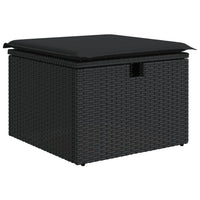 Thumbnail for 6-tlg. Garten-Sofagarnitur mit Kissen Schwarz Poly Rattan