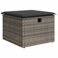 Thumbnail for 6-tlg. Garten-Sofagarnitur mit Kissen Grau Poly Rattan