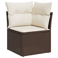 Thumbnail for 6-tlg. Garten-Sofagarnitur mit Kissen Braun Poly Rattan