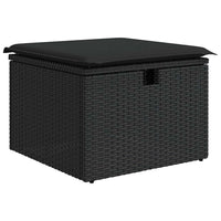 Thumbnail for 7-tlg. Garten-Sofagarnitur mit Kissen Schwarz Poly Rattan