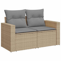 Thumbnail for 7-tlg. Garten-Sofagarnitur mit Kissen Beige Poly Rattan