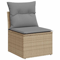Thumbnail for 7-tlg. Garten-Sofagarnitur mit Kissen Beige Poly Rattan