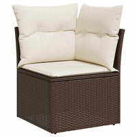Thumbnail for 7-tlg. Garten-Sofagarnitur mit Kissen Braun Poly Rattan