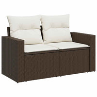 Thumbnail for 7-tlg. Garten-Sofagarnitur mit Kissen Braun Poly Rattan