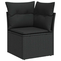 Thumbnail for 8-tlg. Garten-Sofagarnitur mit Kissen Schwarz Poly Rattan