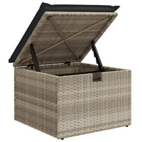 Thumbnail for 6-tlg. Garten-Sofagarnitur mit Kissen Hellgrau Poly Rattan