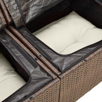 Thumbnail for 6-tlg. Garten-Sofagarnitur mit Kissen Braun Poly Rattan