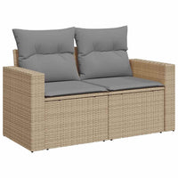 Thumbnail for 8-tlg. Garten-Sofagarnitur mit Kissen Beige Poly Rattan