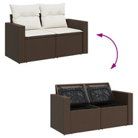Thumbnail for 8-tlg. Garten-Sofagarnitur mit Kissen Braun Poly Rattan
