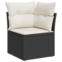 Thumbnail for 9-tlg. Garten-Sofagarnitur mit Kissen Schwarz Poly Rattan
