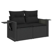 Thumbnail for 4-tlg. Garten-Sofagarnitur mit Kissen Schwarz Poly Rattan