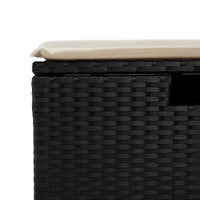 Thumbnail for 5-tlg. Garten-Sofagarnitur mit Kissen Schwarz Poly Rattan