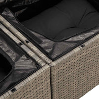 Thumbnail for 5-tlg. Garten-Sofagarnitur mit Kissen Grau Poly Rattan