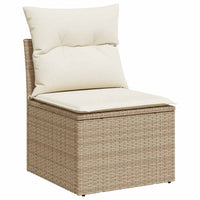 Thumbnail for 6-tlg. Garten-Sofagarnitur mit Kissen Beige Poly Rattan