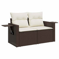 Thumbnail for 6-tlg. Garten-Sofagarnitur mit Kissen Braun Poly Rattan