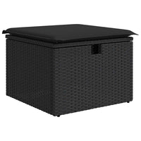 Thumbnail for 7-tlg. Garten-Sofagarnitur mit Kissen Schwarz Poly Rattan