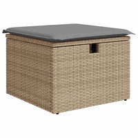Thumbnail for 7-tlg. Garten-Sofagarnitur mit Kissen Beige Poly Rattan