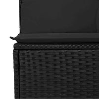 Thumbnail for 6-tlg. Garten-Sofagarnitur mit Kissen Schwarz Poly Rattan