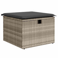 Thumbnail for 6-tlg. Garten-Sofagarnitur mit Kissen Hellgrau Poly Rattan